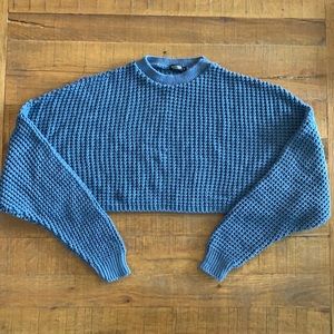Nasty Gal Waffle Knit Cropped Sweater Size Medium